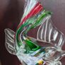 A decorative art glass fish figurine. glass. Image 8