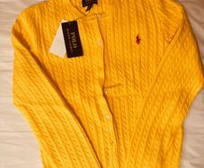 Yellow cardigan from Ralph Lauren
