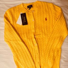 Yellow cardigan from Ralph Lauren