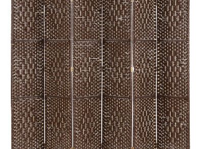 Natural 6 Panel Hand Made Wicker Room Divider