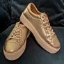 Ladies Gold leather platform shoe Image 5