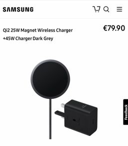 Samsung 25W Wireless Magnet Charger and 45W Wall Adapter - New Sealed