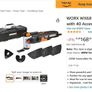 Worx WX681 F50 450W Sonicrafter Corded Multi Tool with 40 Accessories Image 8