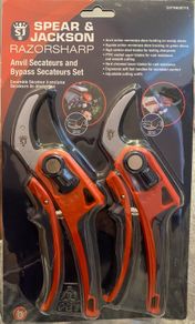 Anvil Secateurs and Bypass Secateurs Set