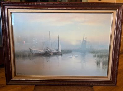 Framed windmill scene