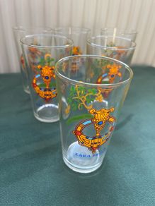 Six Vintage Tara Brooch Lucky Shamrocks glasses