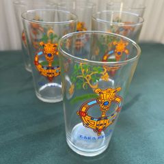 Six Vintage Tara Brooch Lucky Shamrocks glasses
