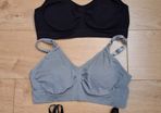 2 black breastfeeding bras