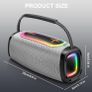 Matast A6 Portable Bluetooth 5.3, 24W Speaker with Colors, 66mm Speaker Diameter, IP-X6 Waterproof Wireless with RGB Multi-Color Rhythm Lights for Home/Outdoor/Party Use Image 3