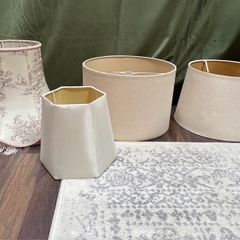 Vintage & Neutral Table Lampshades Collection 4 Piece Bundle