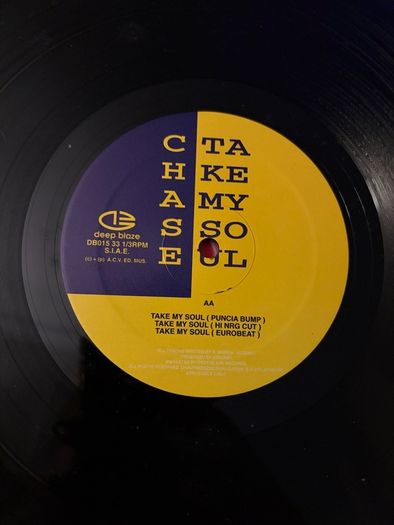 Chase Take My Soul 1994 Italian 12 Vinyl Deep Blaze DB015