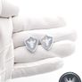 925 Vintage Sterling Silver Gothic Shield Stud Earrings Image 6