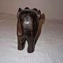 carved wooden Elephant statue Image 5