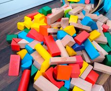 Wooden Building Blocks. Large Mixed Set (150+ Pieces).
