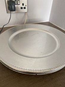 New 4 Silver Chargers