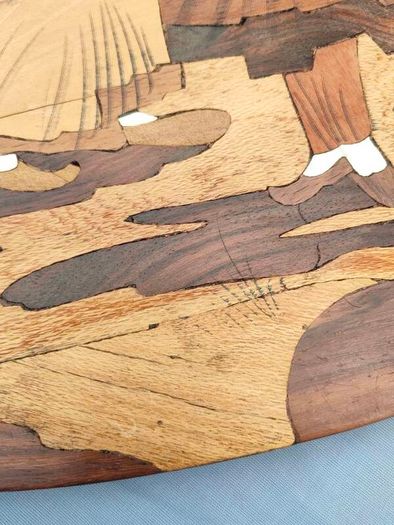 2 X Vintage Indian Rosewood Marquetry panels