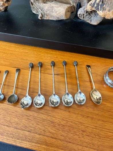 Antique Silver Plated Spoons & Napkin Ring