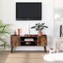 _Retro Lowboard TV Unit in 50/60s Look Retro Furniture for Your Flat Screen Games Consoles Living Room Office Wood Effect Image 5