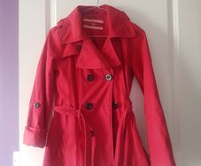 RED new look red coat fits xs s worn once