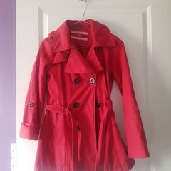 RED new look red coat fits xs s worn once