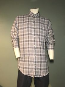 Tommy Hilfiger Mens Long Sleeve Check Shirt Size Large