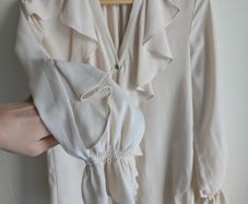 shirt women M , cream shirt long sleeved