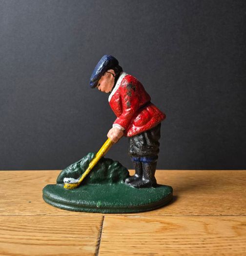 Vintage Cast Metal Golf Figures  Heavy Collectors Pieces  Dunlop  Silver King
