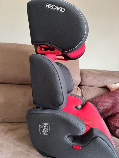 Recaro Milano Group 2/3 Car Booster Seat Red/Black, Detachable Backrest