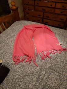 Neon Pink Wool Scarf