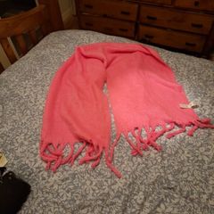 Neon Pink Wool Scarf