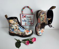 Dr Martens 1460 pascal oriental asia japanese stud 8 hole boots UK 5 EU 38 US 7