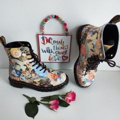 Dr Martens 1460 pascal oriental asia japanese stud 8 hole boots UK 5 EU 38 US 7
