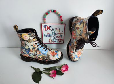 Dr Martens 1460 pascal oriental asia japanese stud 8 hole boots UK 5 EU 38 US 7