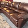 Luxurious Deep Brown Real Leather Corner Sofa Image 4