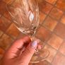 Vintage Jaffe Rose Matisse Hand Engraved Crystal Wine Glasses - Pair & Original Box Image 4