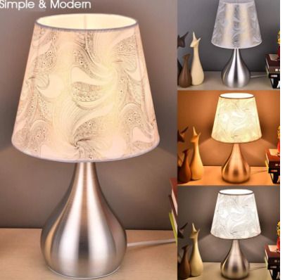 BRAND NEW Modern Bedside Lamps 110V-240V LED Desk Lamp with E27 Bulb Table Lamps For Home Bedroom Living Room Lighting White Lght