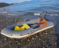 inflatable boat with outboard