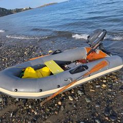 inflatable boat with outboard