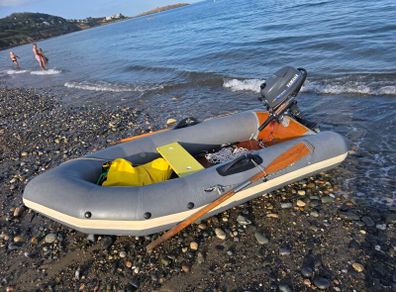 inflatable boat with outboard