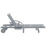 Garden Sun Lounger Grey Solid Acacia Wood Image 4