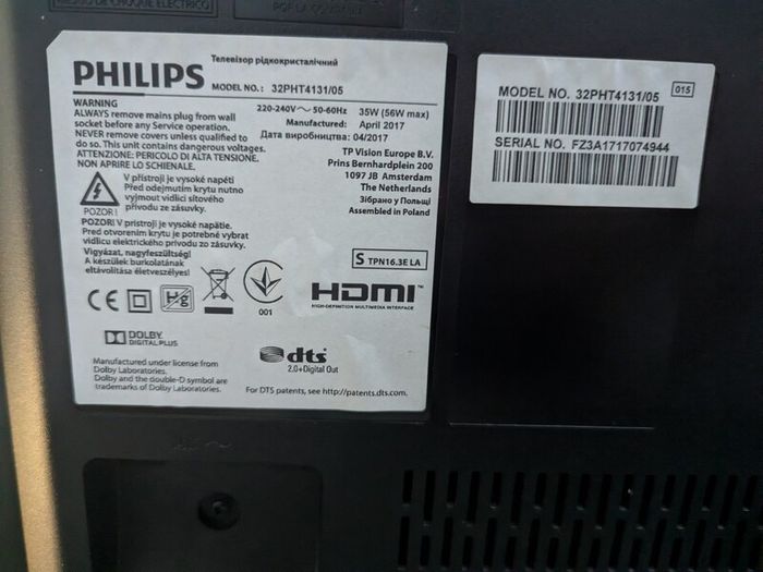 Philips 32-inch HD LED TV - excellent working condition.