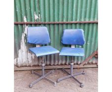 Pair of vintage swivel desk chairs  KAS269