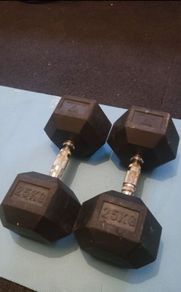25kg hex dumbbells