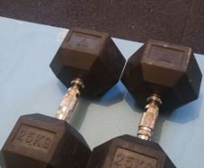 25kg hex dumbbells