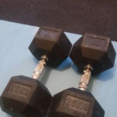 25kg hex dumbbells