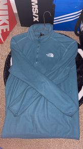 The North Face 100 Glacier 1/4 Zip Fleece Medium Ice Blue