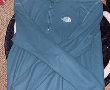 The North Face 100 Glacier 1/4 Zip Fleece Medium Ice Blue