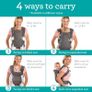 Infantino Flip Advanced 4-in-1 Baby Carrier, Ergonomic, 4 Carrying Positions, Infants and Toddlers 3.5-14.5 kg, Grey and an Additional Carrier. Image 3