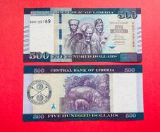 Liberia   500 Dollars  2017  Pick 36b . UNC