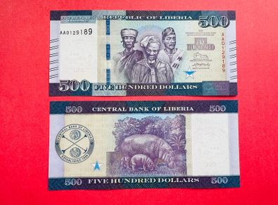Liberia   500 Dollars  2017  Pick 36b . UNC